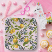 Italiaanse citroenen en olijven papieren bordje (Feest)