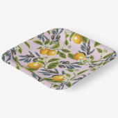 Italiaanse citroenen en olijven papieren bordje (Gebogen)