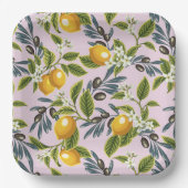 Italiaanse citroenen en olijven papieren bordje (Voorkant)