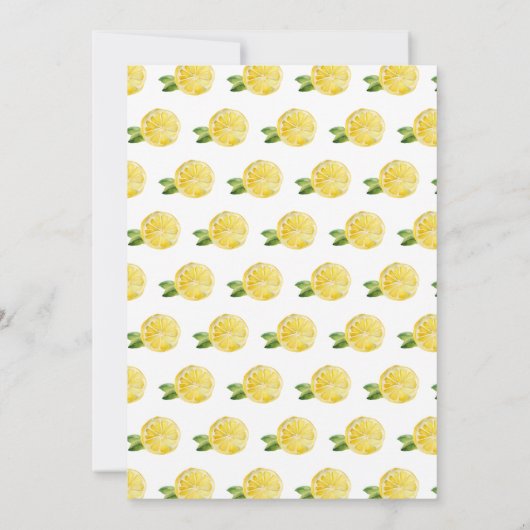 Italiaanse citroenen groen bruiloft kaart (Achterkant)