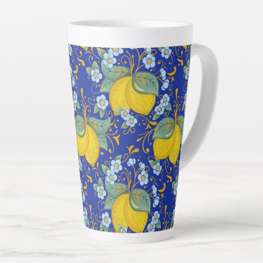 Italiaanse citroenen latte mok (Rechterhoek)