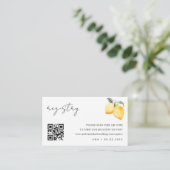 Italiaanse citroenen QR Code Huwelijkscadeau Regis Informatiekaartje (Staand voorkant)