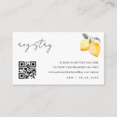 Italiaanse citroenen QR Code Huwelijkscadeau Regis Informatiekaartje (Voorkant)