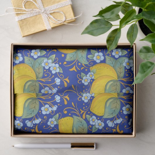 Italiaanse citroenen tissuepapier (Geschenk)