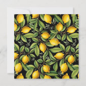 Italiaanse citroenen verjaardagsfeest of citrus fe kaart (Achterkant)