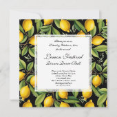 Italiaanse citroenen verjaardagsfeest of citrus fe kaart (Voorkant)