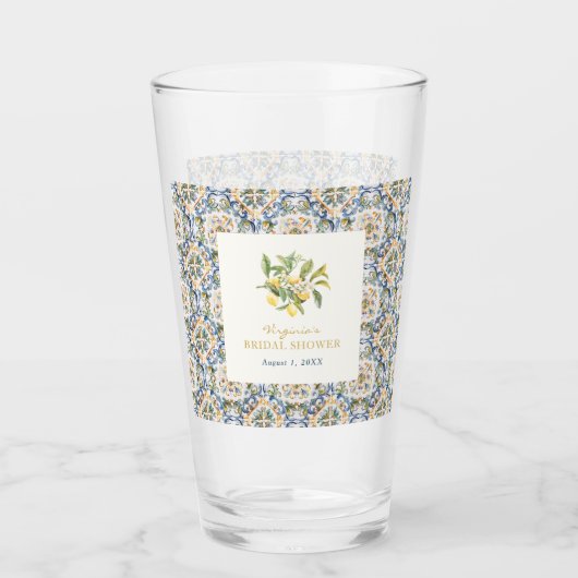 Italiaanse citroenglazen glas (Voorkant)