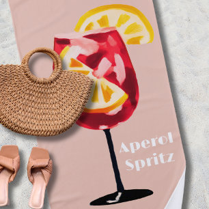 Italiaanse Cocktail Happy Hour Vintage Retro Abstr Strandlaken