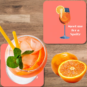 Italiaanse Cocktails Drank Vintage Retro Happy Hou Bier Onderzetter