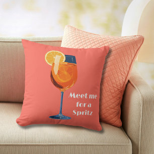 Italiaanse Cocktails Drinken Vintage Retro Happy H Kussen