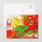 Italiaanse cokesvoedingsingrediënten Tomaten en Ba Briefkaart (Voorkant / Achterkant)