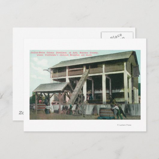 Italiaanse Colony Brandy Distillery Briefkaart (Voorkant / Achterkant)