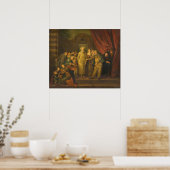 Italiaanse Comedianen - na Antoine Watteau Fine Ar Poster (Keuken)