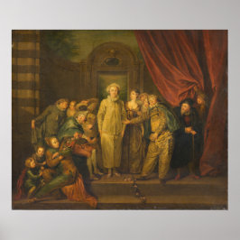 Italiaanse Comedianen - na Antoine Watteau Fine Ar Poster
