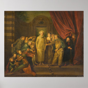 Italiaanse Comedianen - na Antoine Watteau Fine Ar Poster