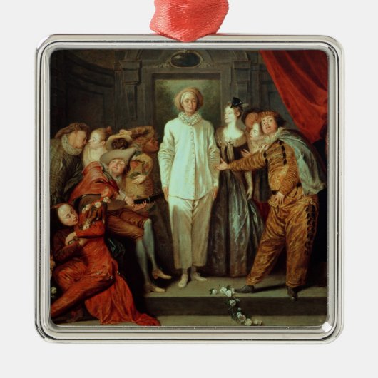 Italiaanse Comedians, c.1720 Metalen Ornament (Voorkant)