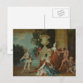 Italiaanse Comedians in a Park, c.1725 Briefkaart (Voorkant / Achterkant)