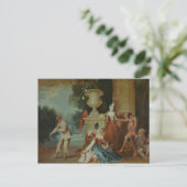 Italiaanse Comedians in a Park, c.1725 Briefkaart (Staand voorkant)