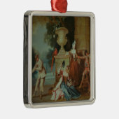 Italiaanse Comedians in a Park, c.1725 Metalen Ornament (Rechts)