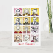 Italiaanse componisten begroetingskaart kaart (Voorkant)