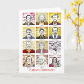 Italiaanse componisten begroetingskaart kaart (Gele Bloem)