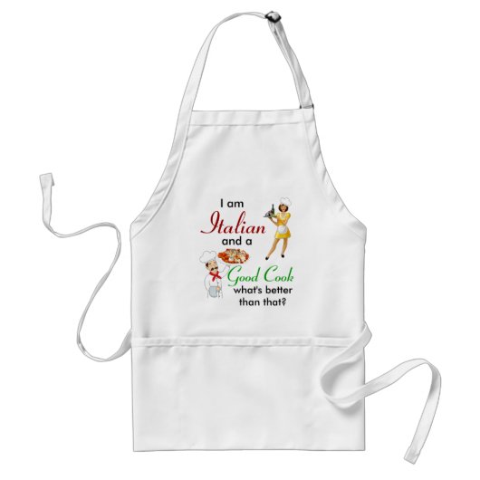 Italiaanse Cook Apron Standaard Schort (Voorkant)