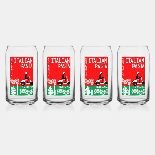 Italiaanse cook blikvorm glas (Voorkant)