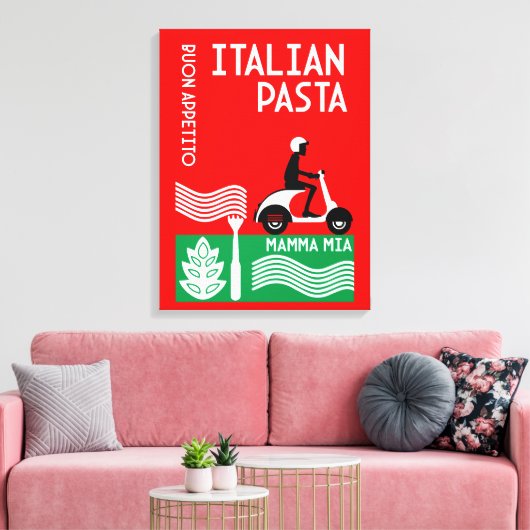 Italiaanse cook canvas afdruk (Insitu (Woonkamer))