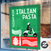 Italiaanse cook raamsticker (Cafe Raam)