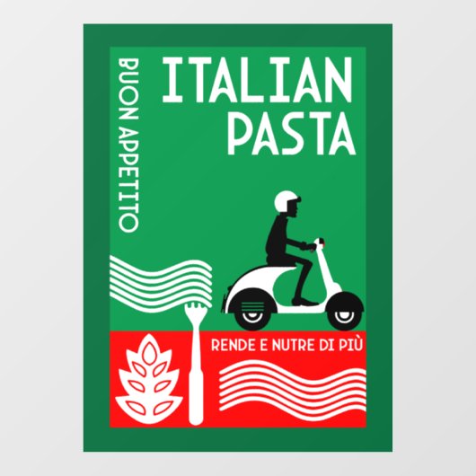 Italiaanse cook raamsticker (Vel)