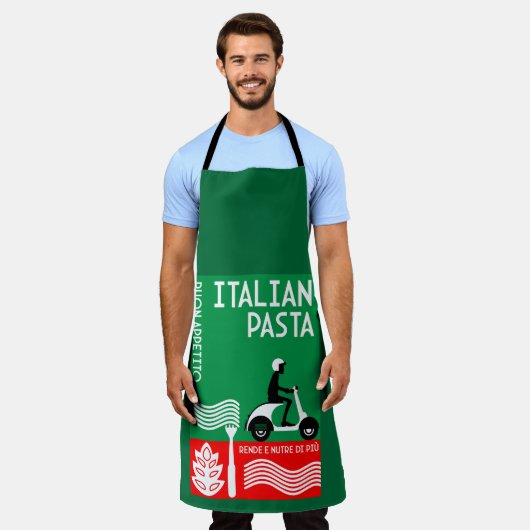 Italiaanse cook schort (Gedragen)