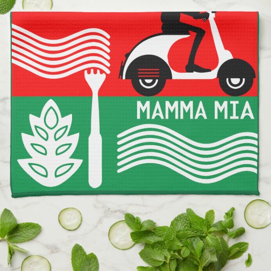 Italiaanse cook theedoek (Gevouwen)