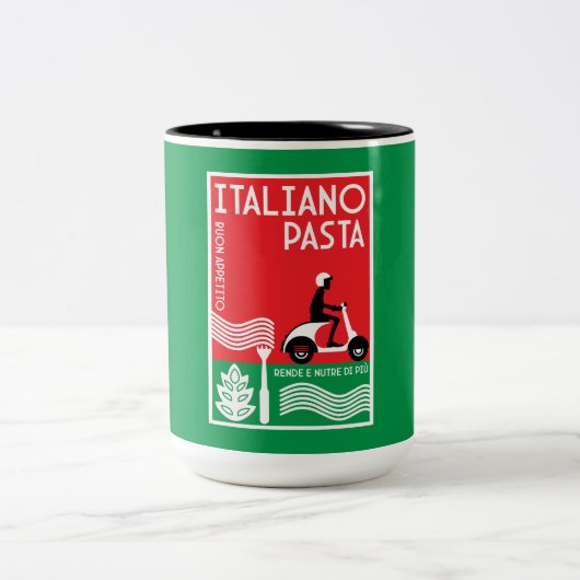 Italiaanse cook tweekleurige koffiemok (Center)