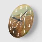 Italiaanse Country Side Rolling Green Hill wandklo Ronde Klok (Hoek)