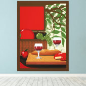 Italiaanse Cuisine Canvas Afdruk (Insitu (Houten vloer))