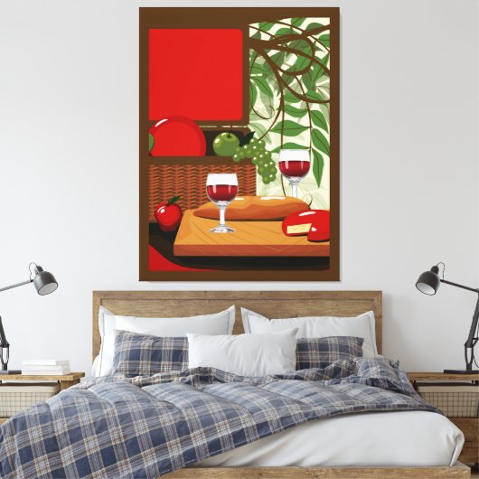Italiaanse Cuisine Canvas Afdruk (Insitu (Slaapkamer))