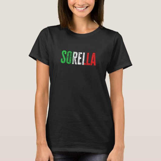 Italiaanse cultuurfamilie Italië Born Sorella T-shirt (Voorkant)