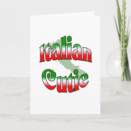 Italiaanse Cutie Feestdagen Kaart (Voorkant)