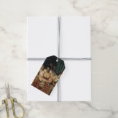 Italiaanse dames op een balkon (Middeleeuwen) Cadeaulabel (Met Touw)