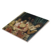 Italiaanse dames op een balkon tegeltje (Zijkant)