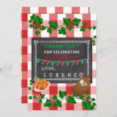 Italiaanse dank bedankkaart (Voorkant / Achterkant)