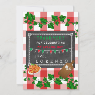 Italiaanse dank bedankkaart