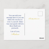 Italiaanse Dankkaart met Blauwe Tegels en Citroen  Briefkaart (Achterkant)