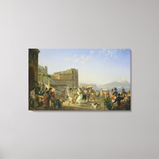 Italiaanse danseres, Napels, 1836 Canvas Afdruk (Voorkant)