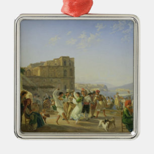 Italiaanse danseres, Napels, 1836 Metalen Ornament