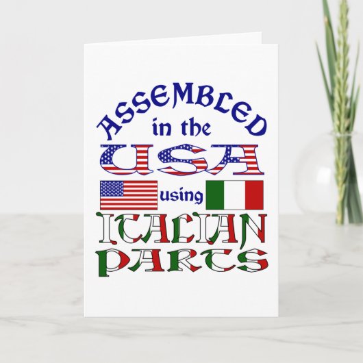 Italiaanse Delen Feestdagen Kaart (Voorkant)