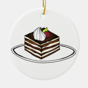 Italiaanse dessert Pastry Tiramisu Bakery Espresso Keramisch Ornament