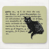 Italiaanse Dictionary cat Muismat (Voorkant)