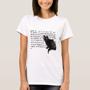 Italiaanse Dictionary cat T-shirt