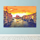 Italiaanse digitale kunstschilders van het Venetië Canvas Afdruk (Insitu (Houten vloer))